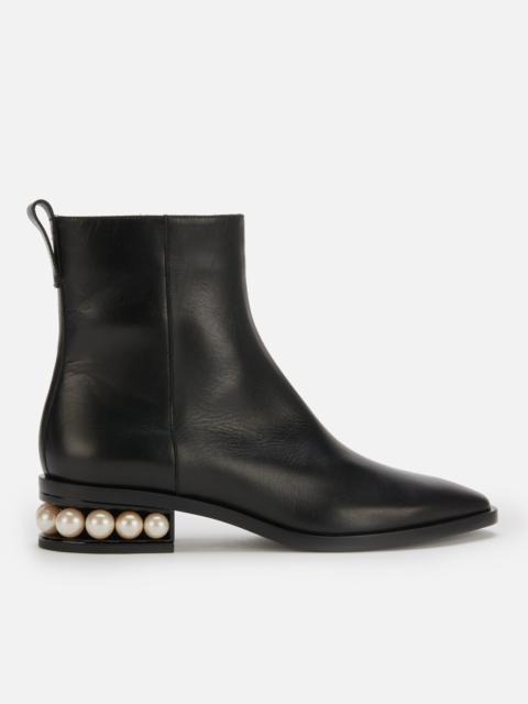Nicholas Kirkwood Nicholas Kirkwood Women's 30mm Casati Leather Heeled Ankle Boots - Black