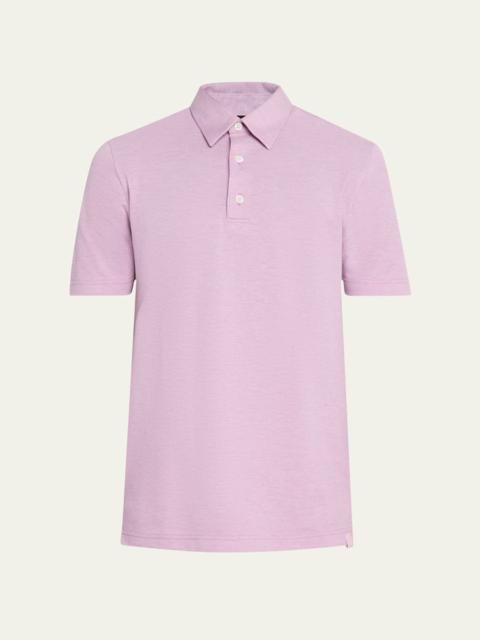 Brioni Men's Jersey Pique Polo Shirt