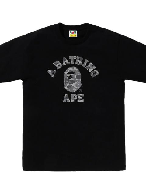 A BATHING APE® ABC Camo Reflective On College SS Tee "Black" 001TEM201008M