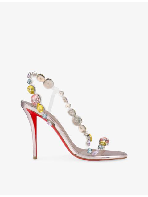 Christian Louboutin Rosa Z Jewel 100 Calf-Leather Heeled Sandals