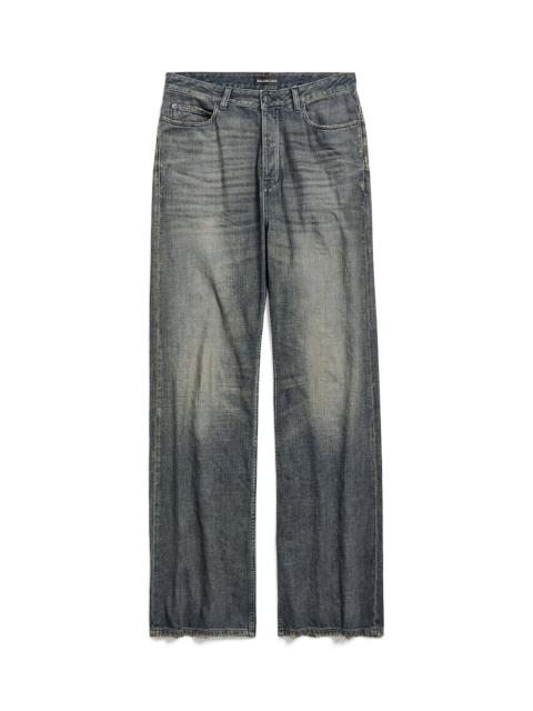 BALENCIAGA Men's Low Crotch Pants in Blue