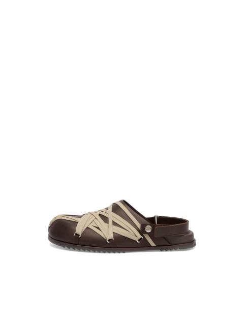 Rick Owens laced strap mules
