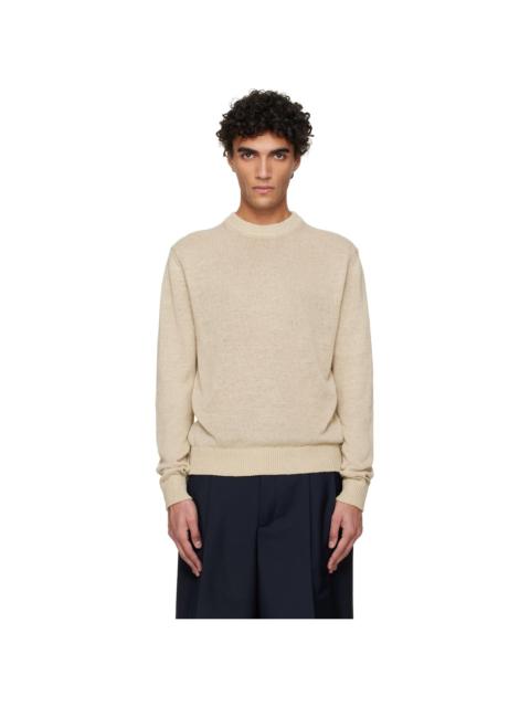 Jil Sander Beige Silk Sweater