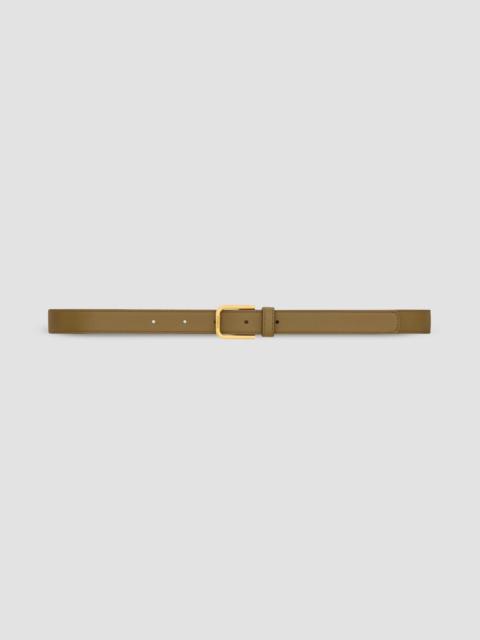 SAINT LAURENT Women's Minimal Belt in Smooth Leather - Dry Lagoon
