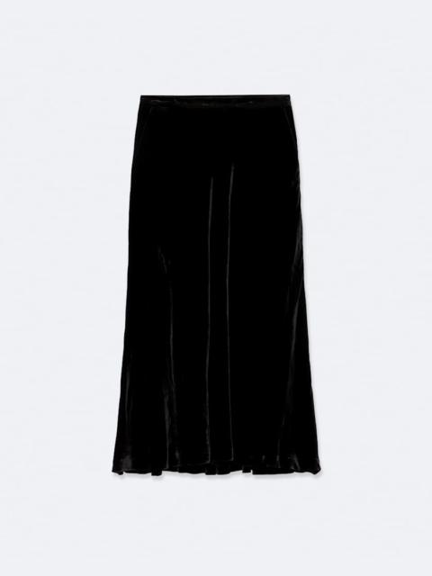 ALLSAINTS NALIA VELVET MIDI SKIRT