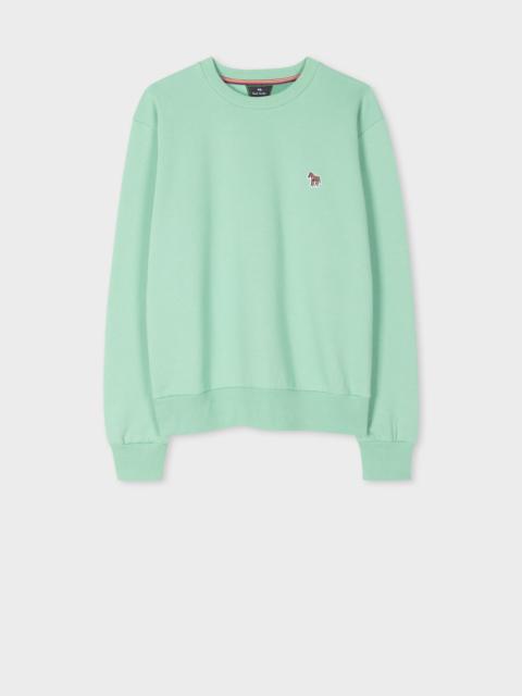 Paul Smith Pale Green Zebra Logo Cotton Sweatshirt