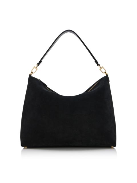 TOTEME Medium Bevel Suede Bag black