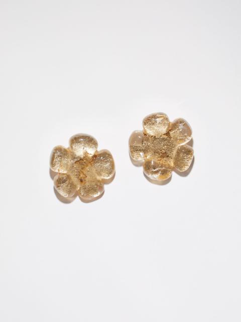 Acne Studios Flower earrings - Gold