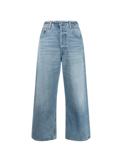 high-rise wide-leg jeans