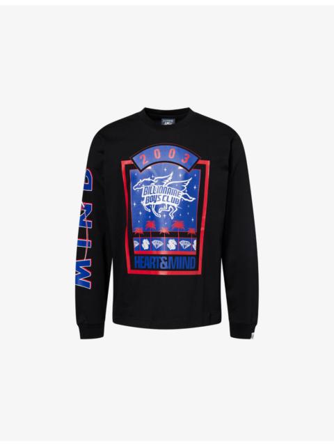 BILLIONAIRE BOYS CLUB Multi-Logo Long-Sleeve Cotton T-Shirt