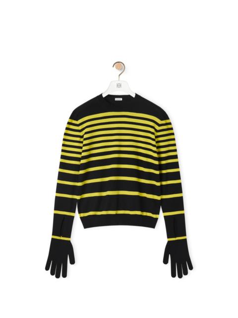 Loewe Stripe glove sweater in wool