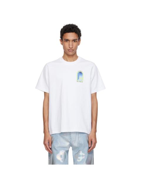CASABLANCA White Arches Short Sleeve T‑shirt