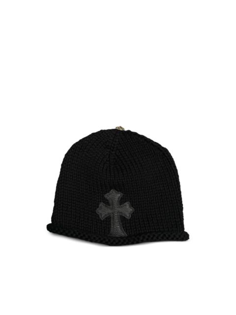 Chrome Hearts cross patch knit beanie