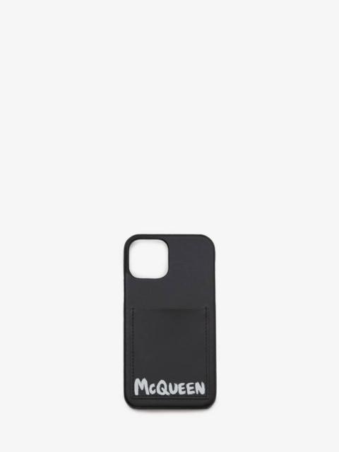 Alexander McQueen Mcqueen Graffiti Iphone 12 Pro Case in Black/white