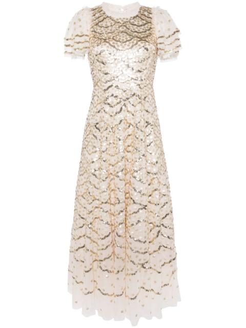 Needle & Thread Deco Dot Gloss maxi Dress