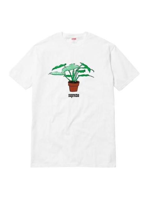 Supreme Supreme FW17 Plant Tee Pale Blue Bonsai Printing Short Sleeve Unisex White SUP-SS18-662