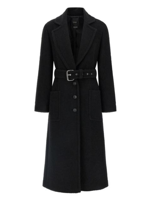 PINKO Cerfoglio bouclé belted coat