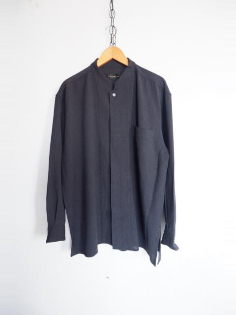 Yohji Yamamoto Vintage I'garage Uomo Crinkled Textured Colarless Shirts