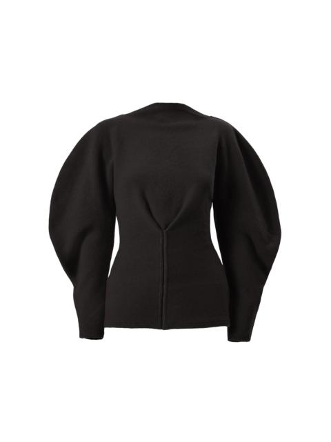 CAROLINA HERRERA Double Jersey Wool Sweater black