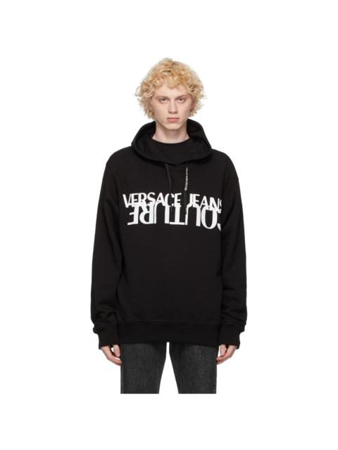 VERSACE JEANS COUTURE Black & White Logo Hoodie
