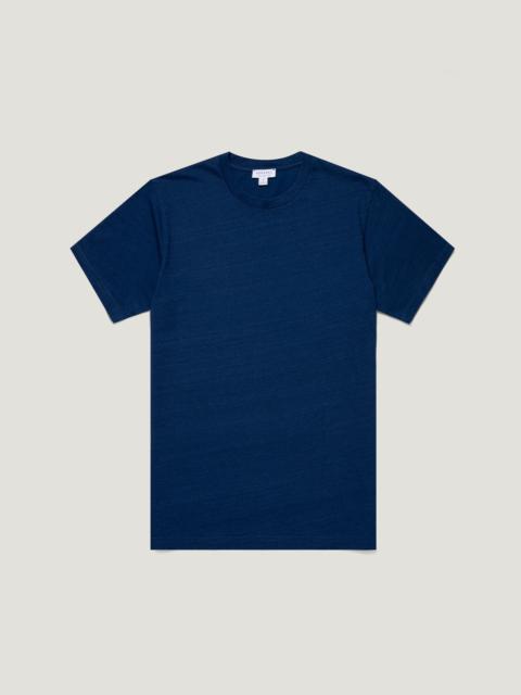 Sunspel Indigo dyed Riviera T‑shirt