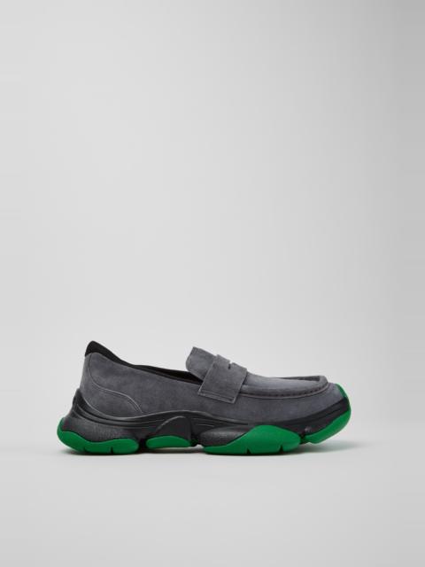CAMPER Karst 2 Gray Suede Moccasins for Men.
