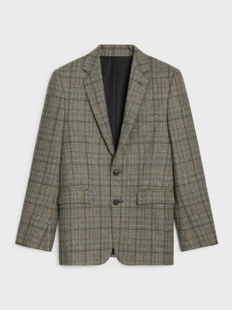 CELINE CARNABY JACKET IN JACKET IN PRINCE OF WALES FLANNEL