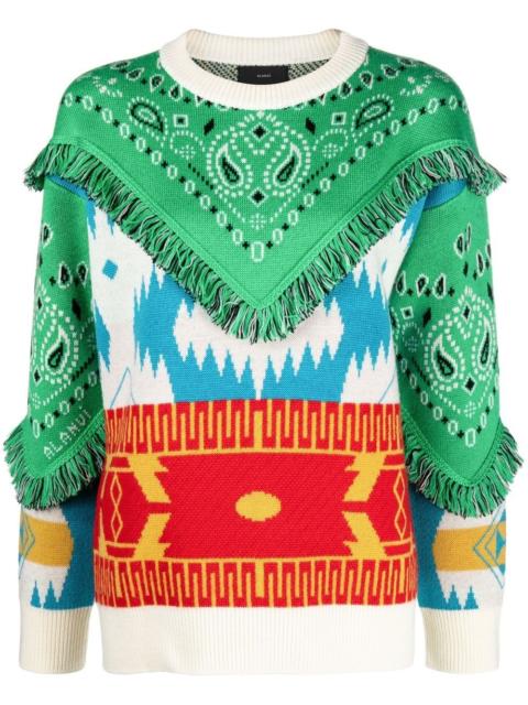 Alanui Icon Bandana fringed jumper