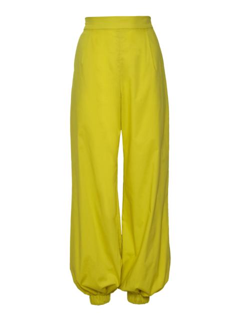 ANDRES OTALORA Hana Stretch-Cotton Pants green