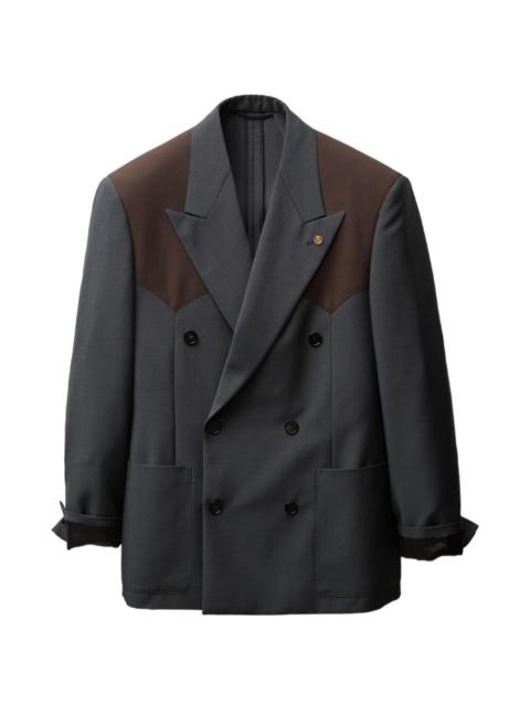 VERSACE wool-mohair boxy blazer