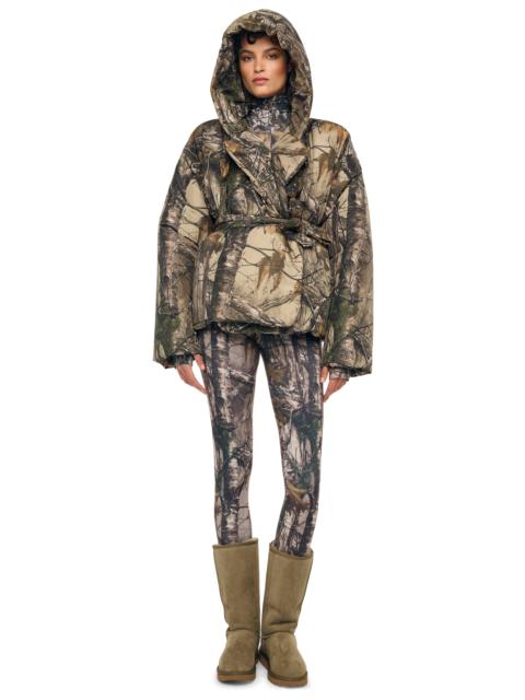 NORMA KAMALI HOODED SLEEPING BAG JACKET W/ DRAWSTRINGS
