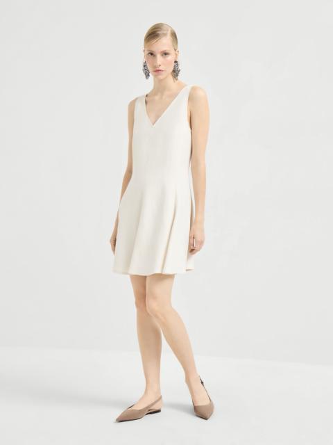 Brunello Cucinelli Viscose and linen fluid twill mini dress