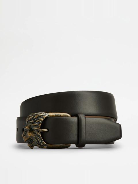 Tod's BELT IN LEATHER - BROWN