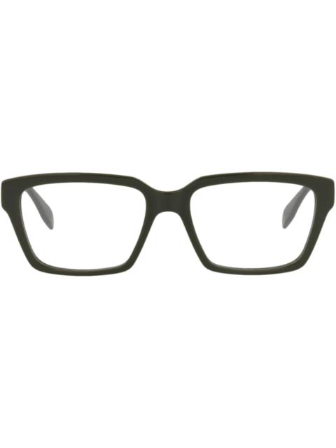 Alexander McQueen Alexander McQueen Square-Frame Acetate Optical Frames Green Green Transparent (AM0332O-30011492-003)