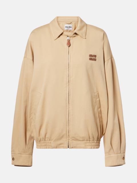 Miu Miu Logo denim blouson
