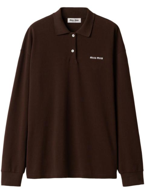 Miu Miu cotton piqué polo shirt