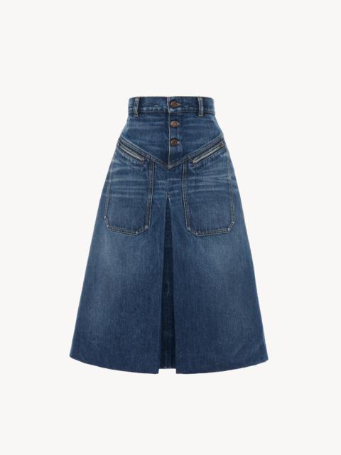Chloé KNEE-LENGTH SKIRT IN DENIM