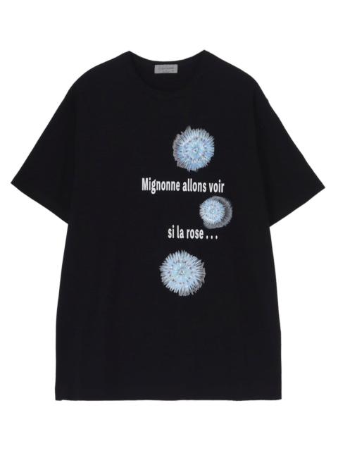 Yohji Yamamoto PRINTED SHORT SLEEVE T-SHIRT (BLACK)