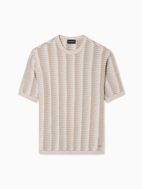 EMPORIO ARMANI JUMPER WITH TWO-TONED JACQUARD MOTIF