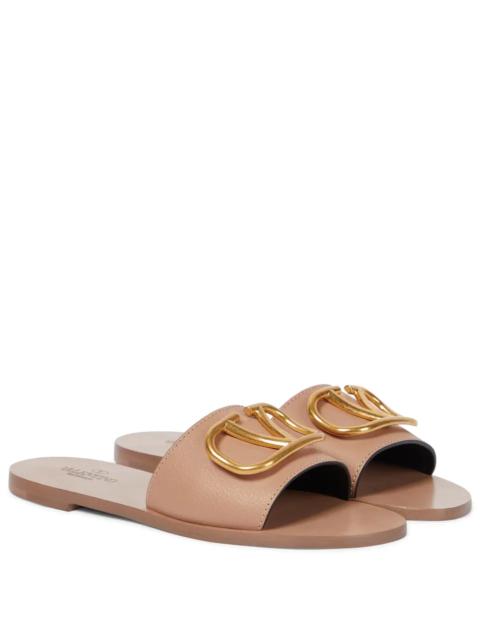 Valentino VLogo leather slides