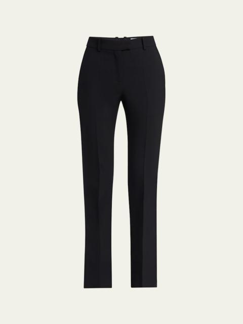 Alexander McQueen Wool-Silk Flare Trousers