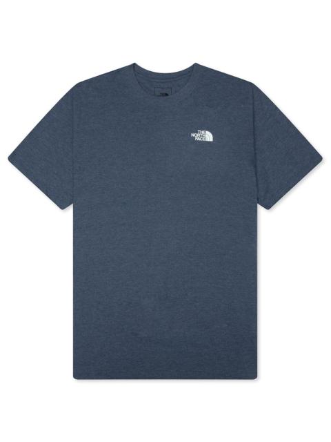 The North Face TRI-BLEND MOUNTAIN SKETCH S/S TEE - SHADY BLUE WHITE