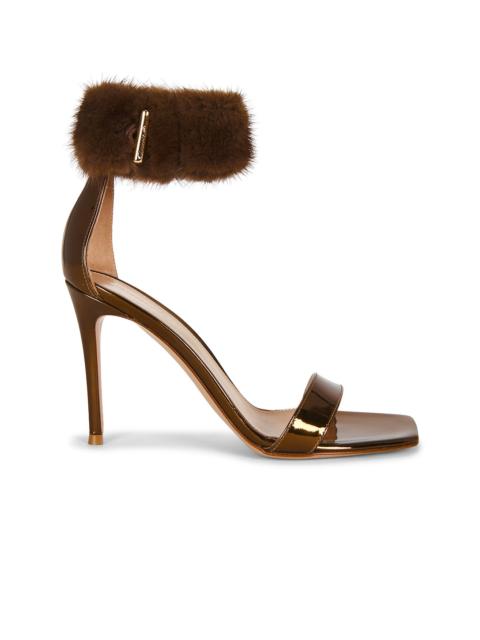 Gianvito Rossi Fur Ankle Strap Sandal