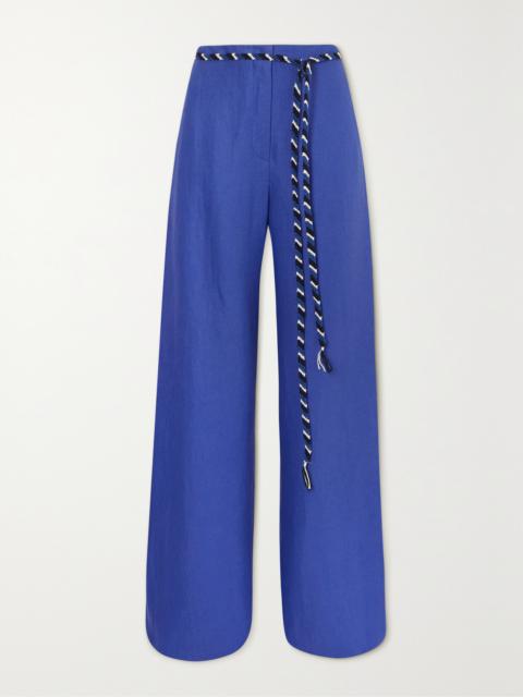Loro Piana Antigua Linen-twill Wide-leg Pants