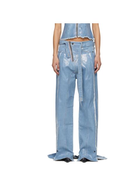 OTTOLINGER Blue Glazed Baggy Jeans