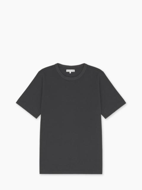 Merz b. Schwanen MERZ B. SCHWANEN 214PK CREW NECK PIKÉE TEE CHARCOAL
