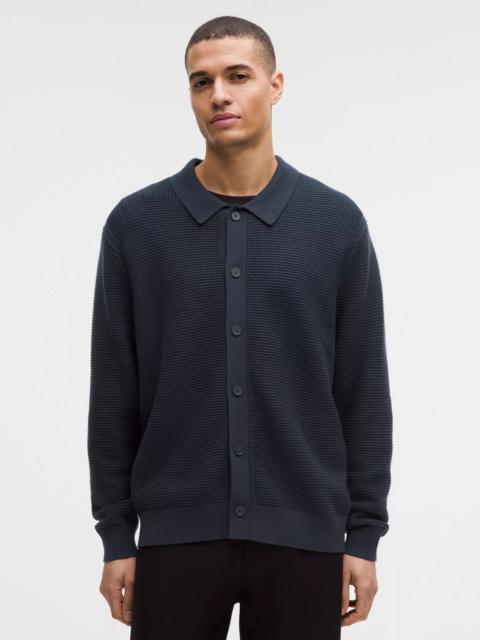 lululemon Cotton-Blend Knit Collared Cardigan