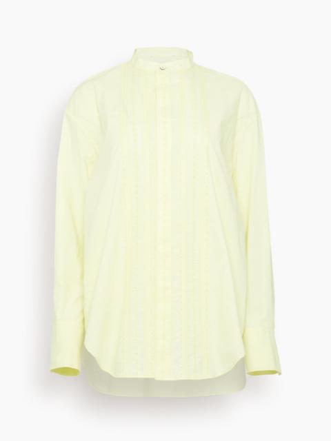 forte_forte Les Fleurs Embroidery Poplin Shirt in Light