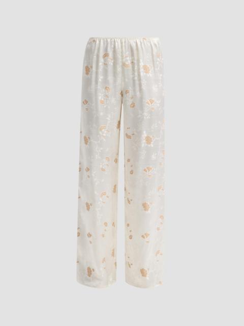 DÔEN Women's Lavona Floral Jacquard Satin Pants - Fresco Tappezzeria Jacquard