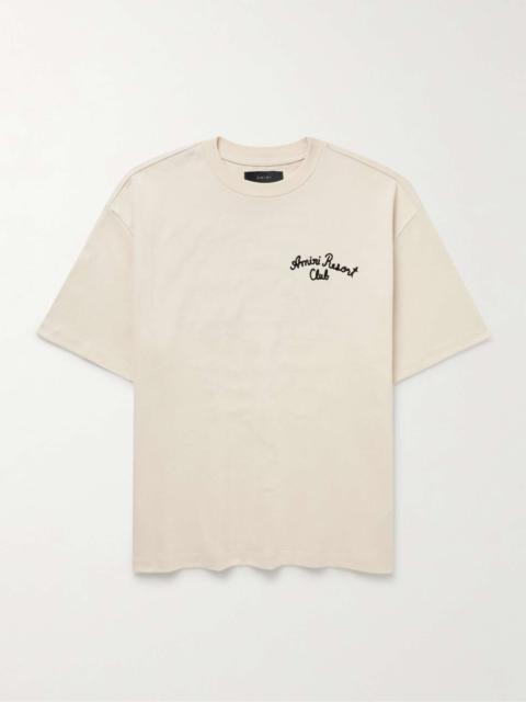 AMIRI Spirit Oversized Logo-Embroidered Cotton-Jersey T-Shirt